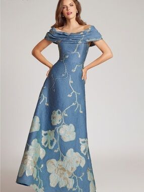 Mother of Bride or Groom, Ricki Freeman Teri Jon Floral Off-Shoulder Gown